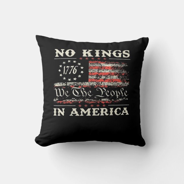 No Kings In America United States Independence Cla Kussen (Voorkant)