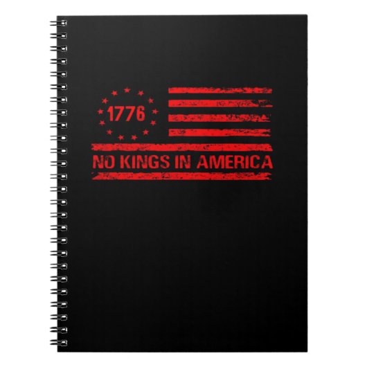 No Kings In America United States Independence Cla Notitieboek (Voorkant)