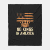 No Kings In America United States Independence Cre Fleece Deken (Voorkant)