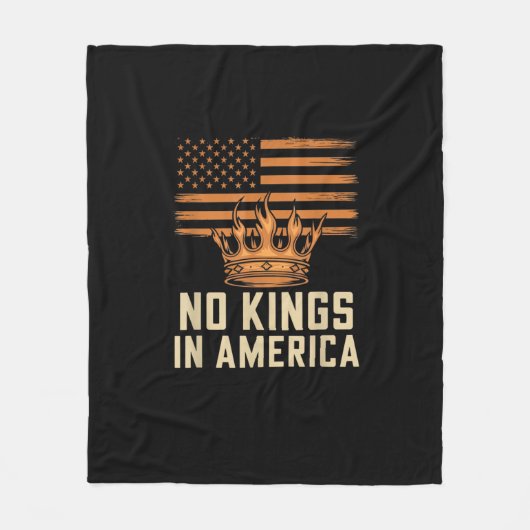 No Kings In America United States Independence Cre Fleece Deken (Voorkant)