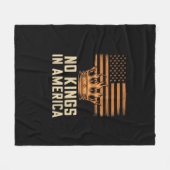 No Kings In America United States Independence Cre Fleece Deken (Voorkant (Horizontaal))