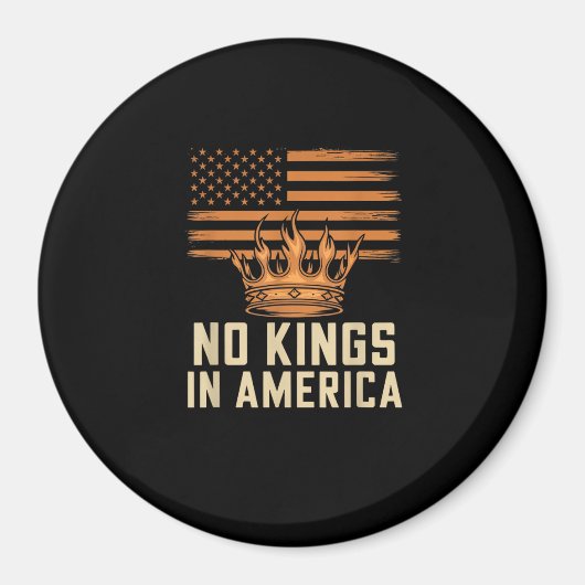 No Kings In America United States Independence Cre Magneet (Voorkant)