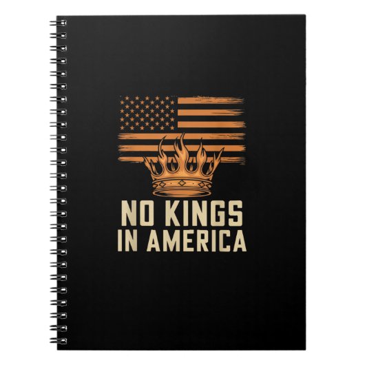 No Kings In America United States Independence Cre Notitieboek (Voorkant)
