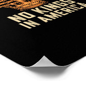 No Kings In America United States Independence Cre Poster (Hoek)