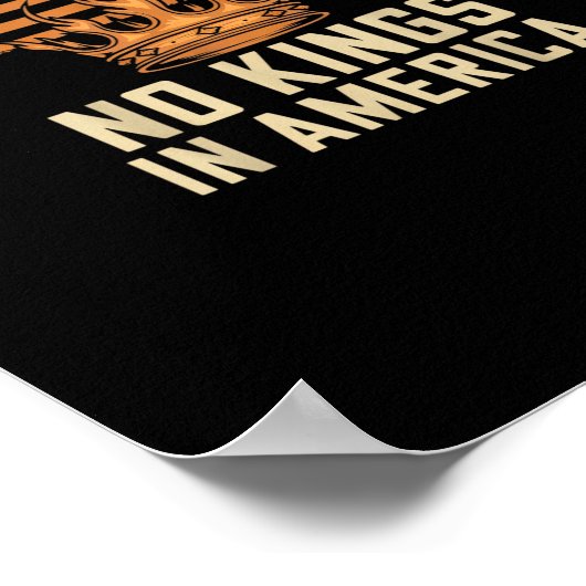 No Kings In America United States Independence Cre Poster (Hoek)