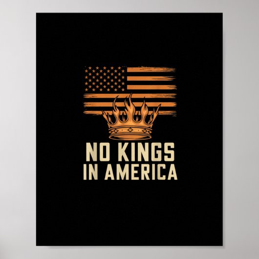 No Kings In America United States Independence Cre Poster (Voorkant)