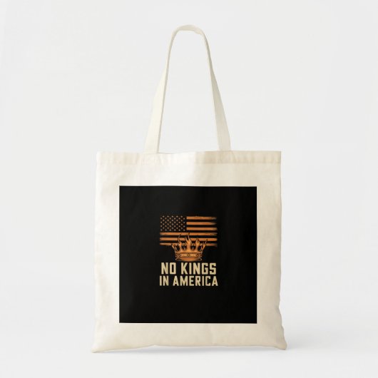 No Kings In America United States Independence Cre Tote Bag (Voorkant)