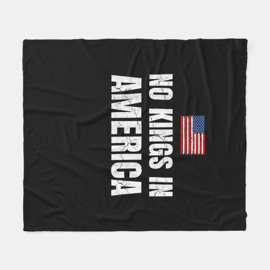 No Kings In America United States Independence Fre Fleece Deken (Voorkant (Horizontaal))