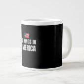 No Kings In America United States Independence Fre Grote Koffiekop (Voorkant rechts)