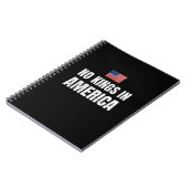 No Kings In America United States Independence Fre Notitieboek (Linkerzijde)
