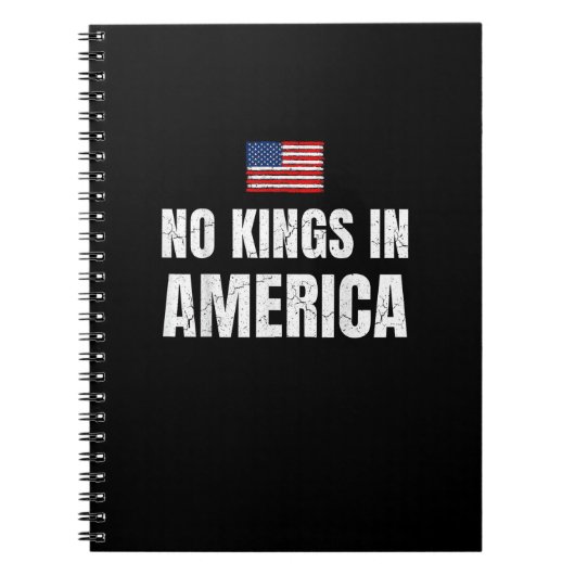 No Kings In America United States Independence Fre Notitieboek (Voorkant)