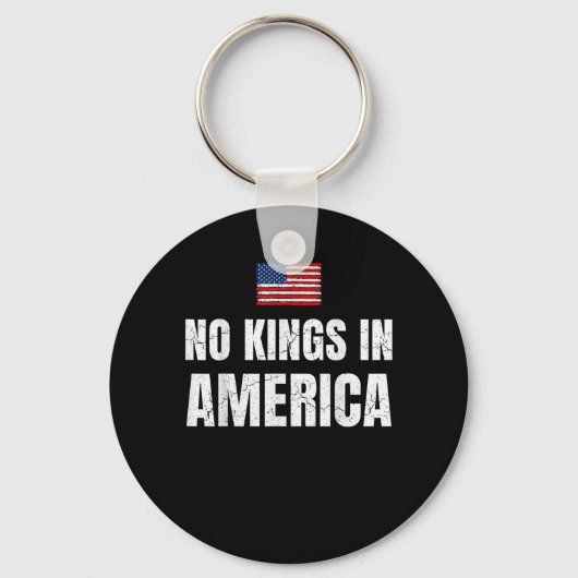 No Kings In America United States Independence Fre Sleutelhanger (Voorkant)