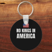 No Kings In America United States Independence Fre Sleutelhanger (Voorkant)