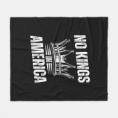 No Kings In America United States Independence Vin Fleece Deken (Voorkant (Horizontaal))