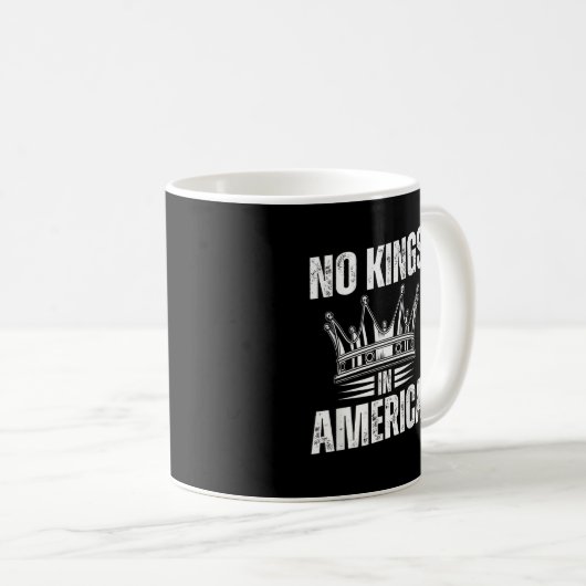 No Kings In America United States Independence Vin Koffiemok (Voorkant rechts)