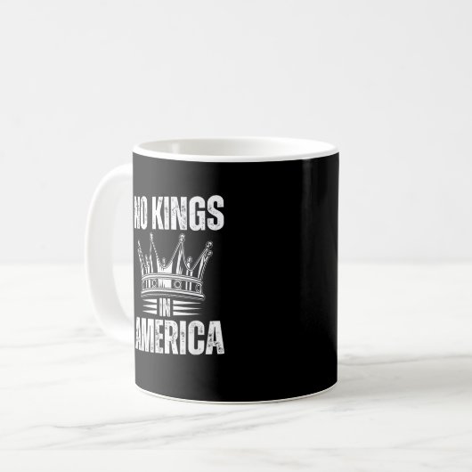 No Kings In America United States Independence Vin Koffiemok (Voorkant links)