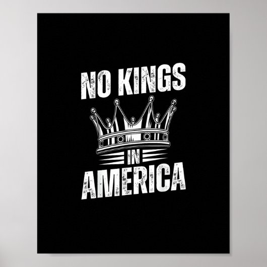 No Kings In America United States Independence Vin Poster (Voorkant)
