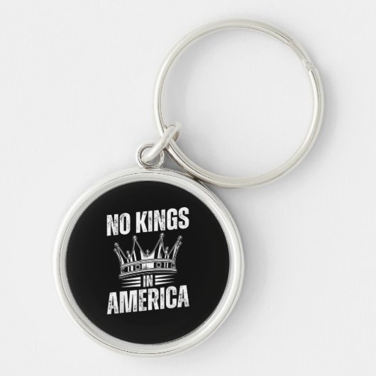 No Kings In America United States Independence Vin Sleutelhanger (Voorkant)