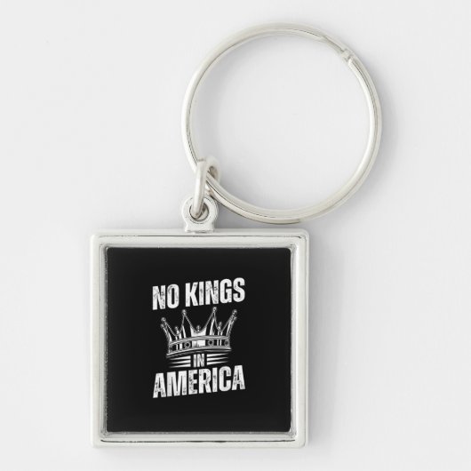 No Kings In America United States Independence Vin Sleutelhanger (Voorkant)
