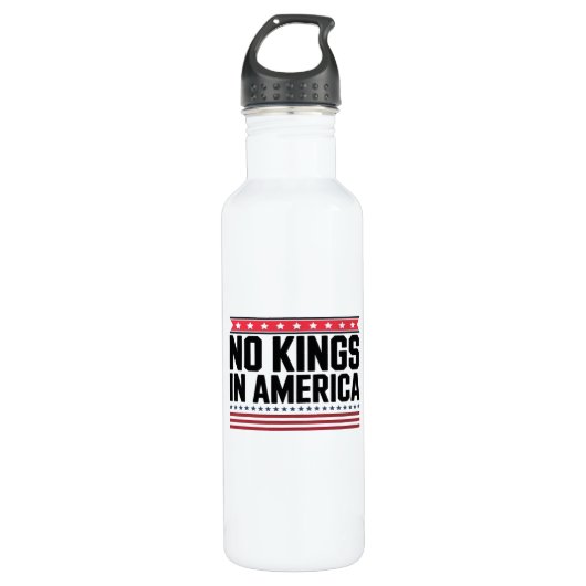 No Kings In America USA Bold Design Waterfles (Voorkant)