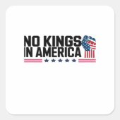 No Kings In America USA Creative Casual Vierkante Sticker (Voorkant)