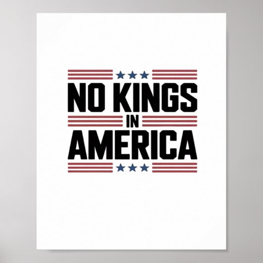 No Kings In America USA Creative Style Poster (Voorkant)