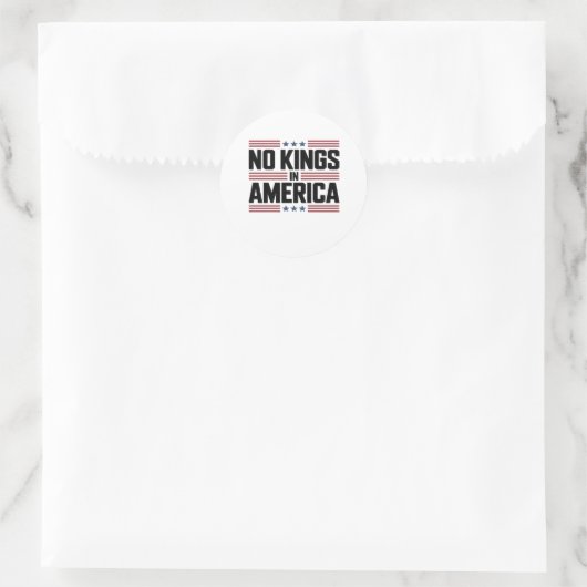 No Kings In America USA Creative Style Ronde Sticker (Tas)