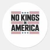 No Kings In America USA Creative Style Ronde Sticker (Voorkant)