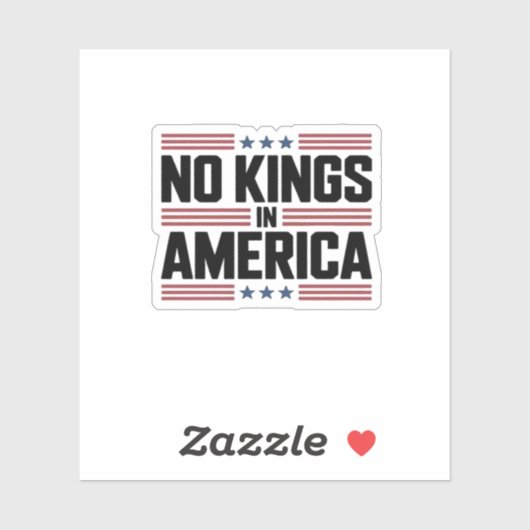 No Kings In America USA Creative Style Sticker (Vel)
