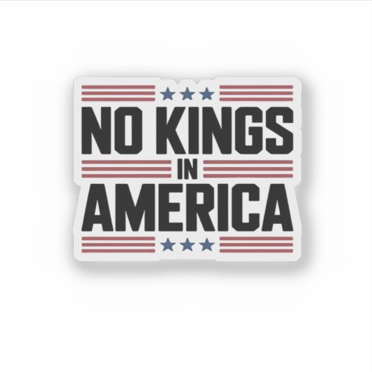 No Kings In America USA Creative Style Sticker (Voorkant)