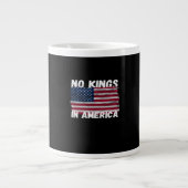 No Kings In America USA Flag Freedom Classic Grote Koffiekop (Voorkant)