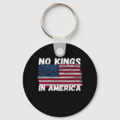 No Kings In America USA Flag Freedom Classic Sleutelhanger (Voorkant)