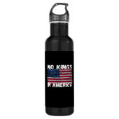 No Kings In America USA Flag Freedom Classic Waterfles (Voorkant)