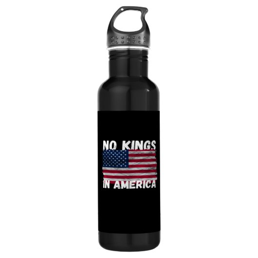 No Kings In America USA Flag Freedom Classic Waterfles (Voorkant)
