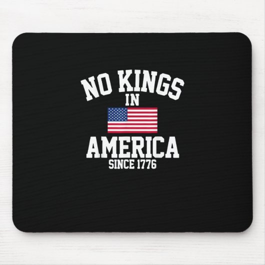 No Kings In America USA Flag Retro Cool Style Muismat (Voorkant)