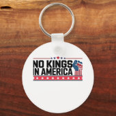No Kings In America USA Minimal Clean Sleutelhanger (Voorkant)