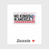 No Kings In America USA Minimal Clean Sticker (Vel)