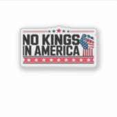 No Kings In America USA Minimal Clean Sticker (Voorkant)