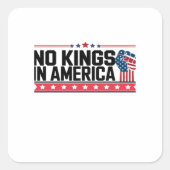 No Kings In America USA Minimal Clean Vierkante Sticker (Voorkant)