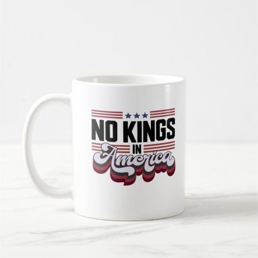 No Kings In America USA Patriotic Design Koffiemok (Links)