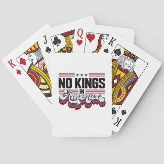 No Kings In America USA Patriotic Design Pokerkaarten