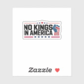 No Kings In America USA Patriotic Style Sticker (Vel)