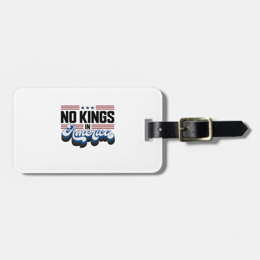 No Kings In America USA Retro Classic Bagagelabel (Voorkant horizontaal)