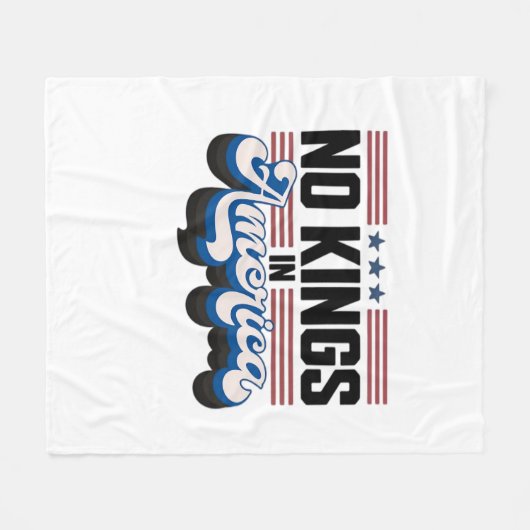 No Kings In America USA Retro Classic Fleece Deken (Voorkant (Horizontaal))