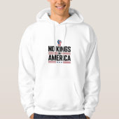 No Kings In America USA Retro Classic Hoodie (Voorkant)