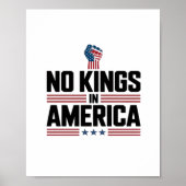 No Kings In America USA Retro Classic Poster (Voorkant)