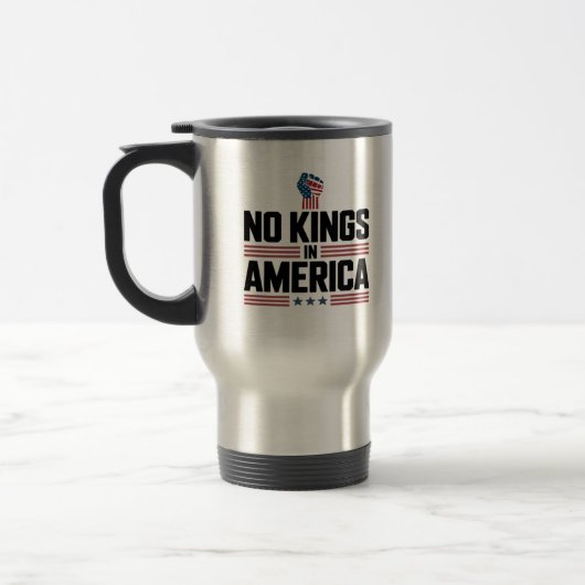 No Kings In America USA Retro Classic Reisbeker (Links)