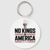 No Kings In America USA Retro Classic Sleutelhanger (Voorkant)