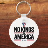 No Kings In America USA Retro Classic Sleutelhanger (Voorkant)