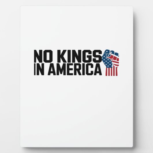 No Kings In America USA Vintage Graphic Fotoplaat (Voorkant)